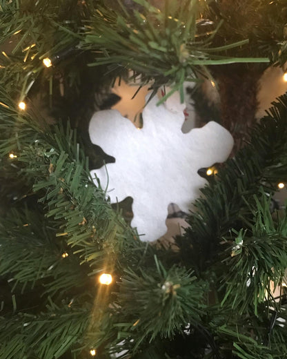 CHRISTMAS/YULE SNOWFLAKE HAND CUT FELT GARLAND